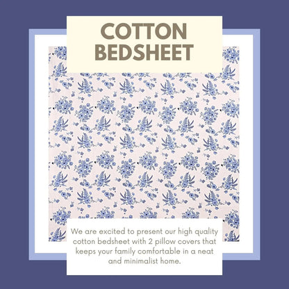 Feathered Petals Double Bed Bedsheet