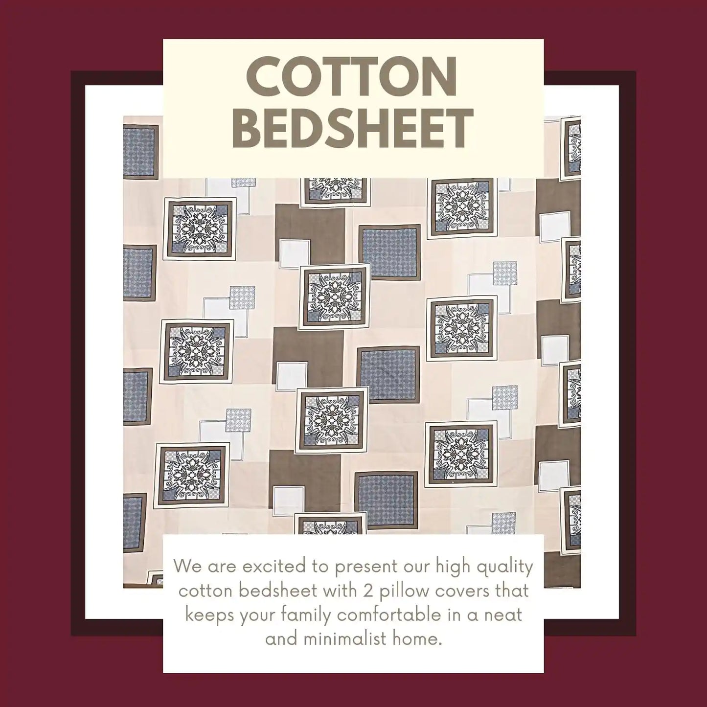 Chaen Checkered Double Bed Bedsheet