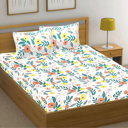Floral Bliss Double Bed Bedsheet