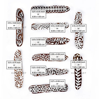 Mehandi Design Stamps for Fingers