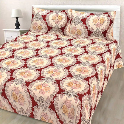 red cotton bedsheets