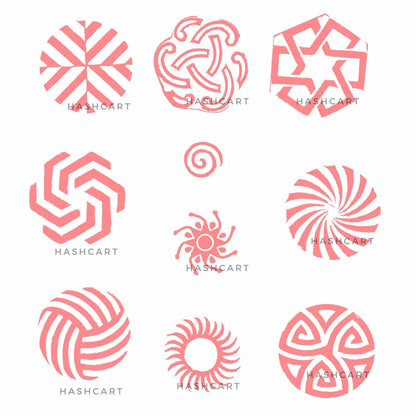 Geometrical Circles Printing Stamps
