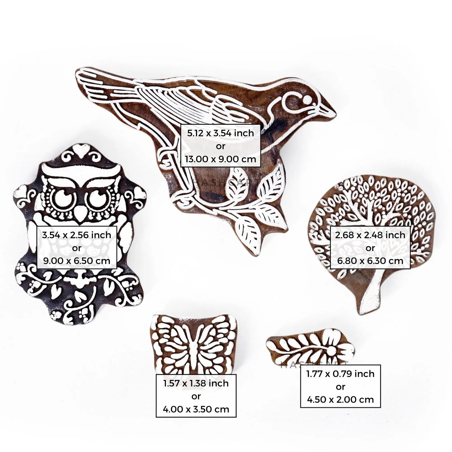 Birds & Trees Wood Stamps