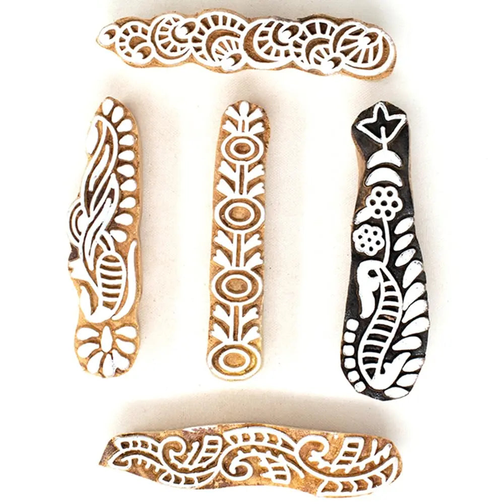 Heena Tattoo Printing Wooden Blocks