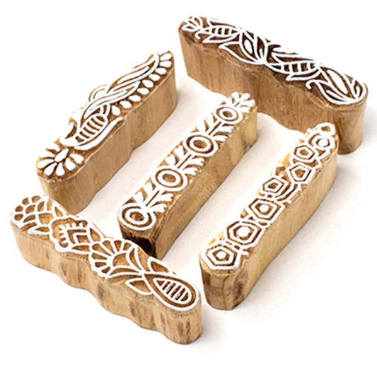 Finger Design Wooden Stamps for Heena