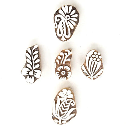 Tiny Floral Wooden Stamps