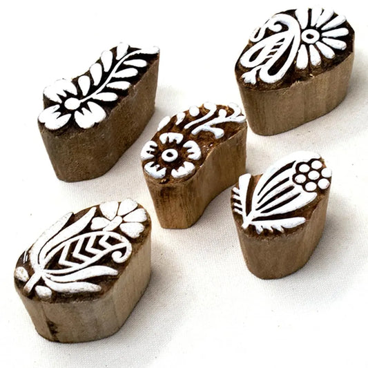 Tiny Floral Wooden Stamps