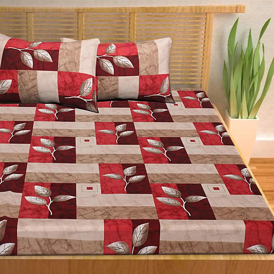 Flying Flowers Double Bed Bedsheet