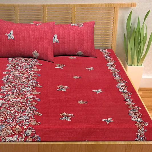 Floral Parade Double Bed Bedsheet