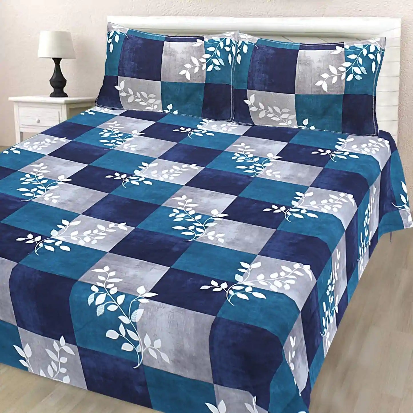 Edna Floral Double Bed Bedsheet