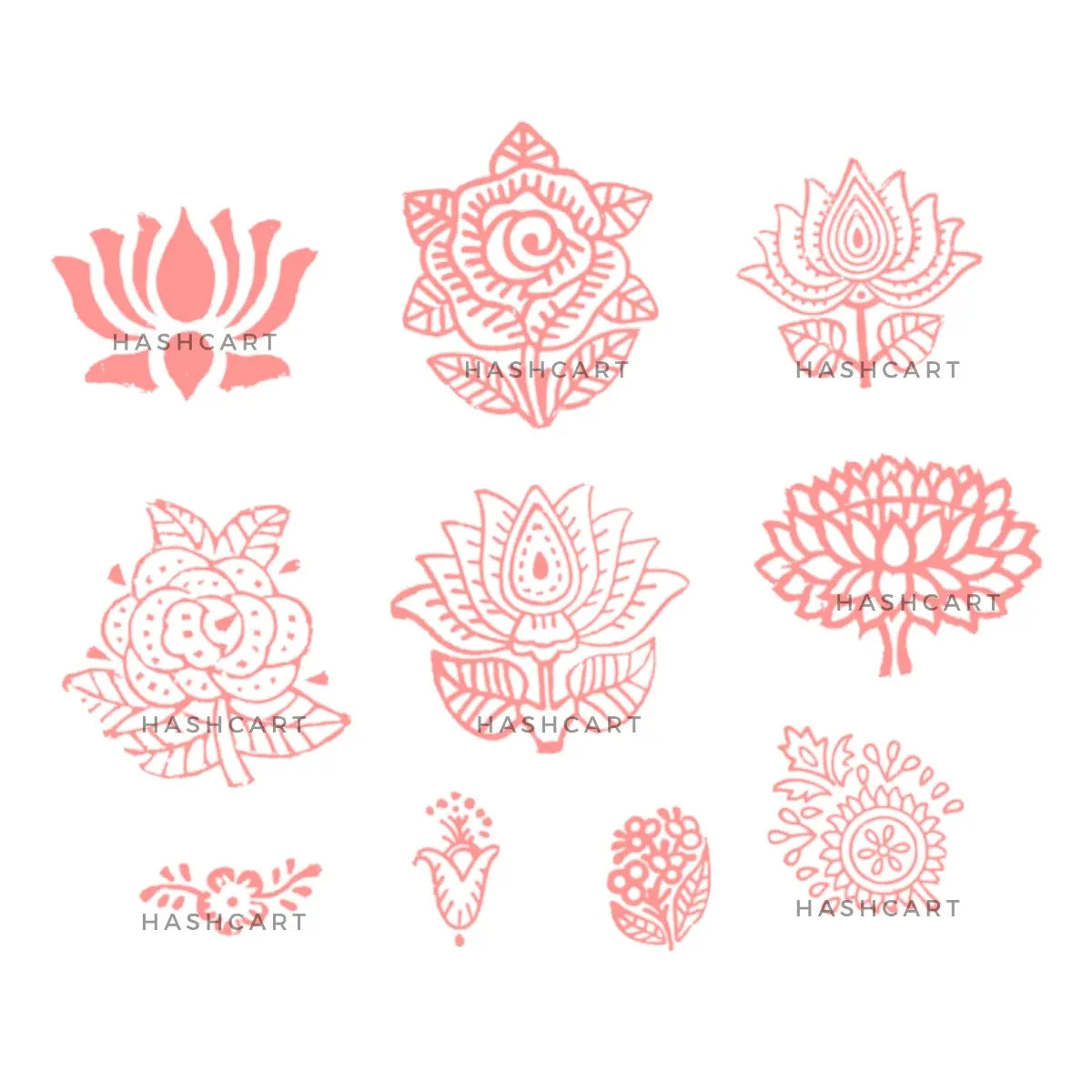 Lotus Block Printing Designs