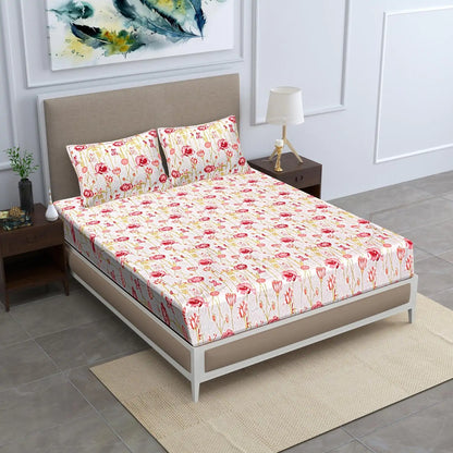 Luxe Florals Fitted Queen Bedsheet