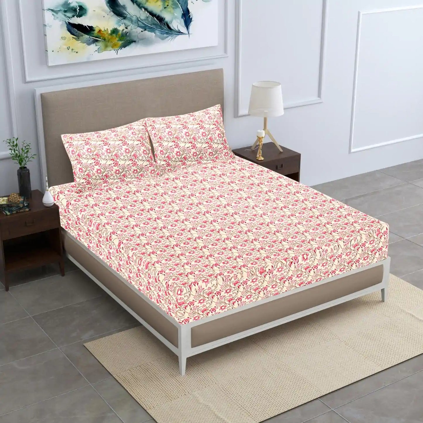 soft cotton Floral bed sheets