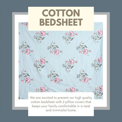 Bright Bloom Fitted Double Bed Bedsheet