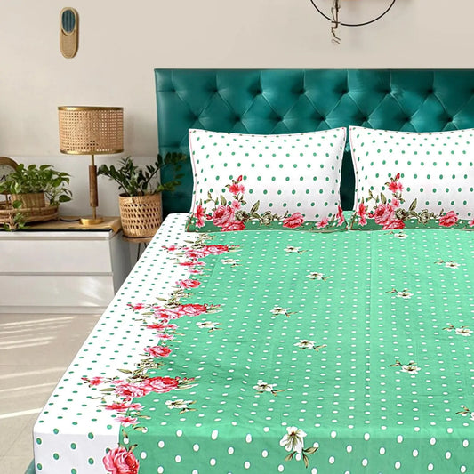 Floral Platter Double Bed Bedsheet