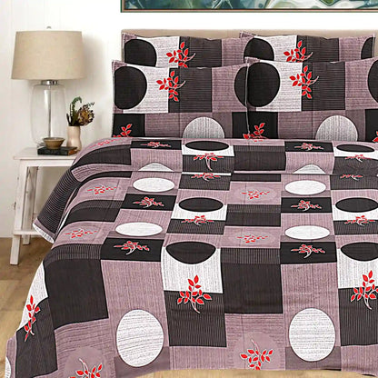 Asymmetric Circles Double Bed Bedsheet