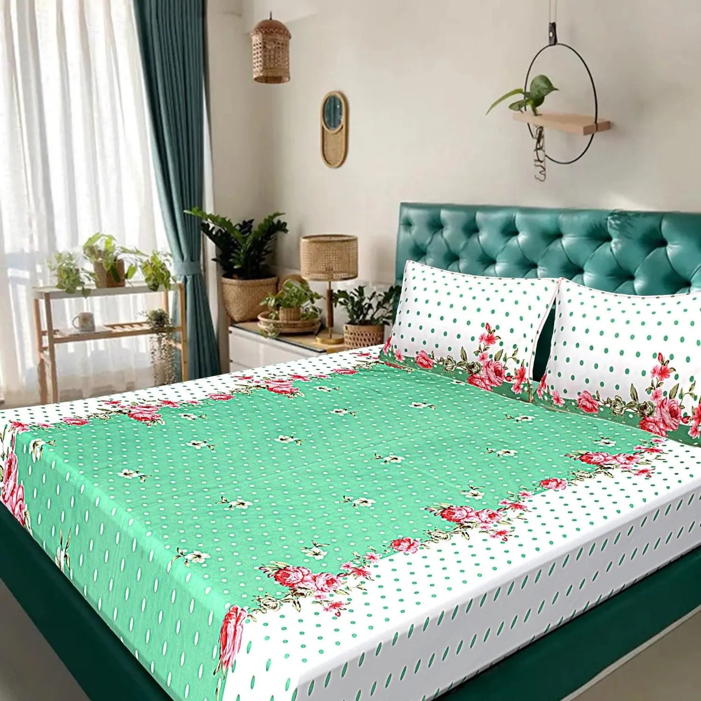 Floral Platter Double Bed Bedsheet