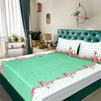 Floral Land Double Bed Bedsheet