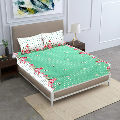 Floral Land Double Bed Bedsheet