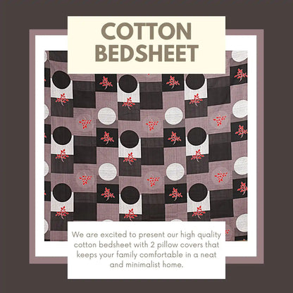 Asymmetric Circles Double Bed Bedsheet