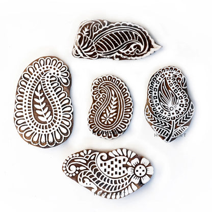 Wooden Paisley Design Blocks for Textile Printing