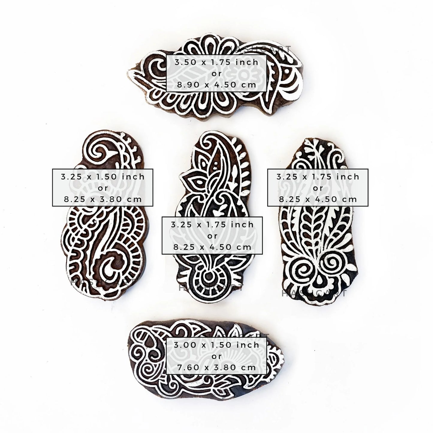 Paisley Wooden Printing Blocks