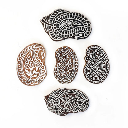 Paisley Design Wooden Printing Stamps
