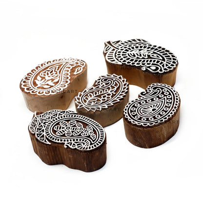 Paisley Design Wooden Printing Stamps