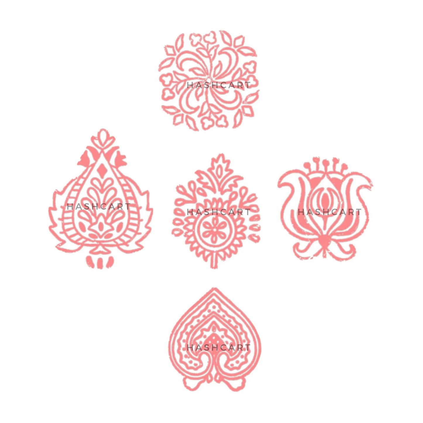 Floral Design Printing Stamps