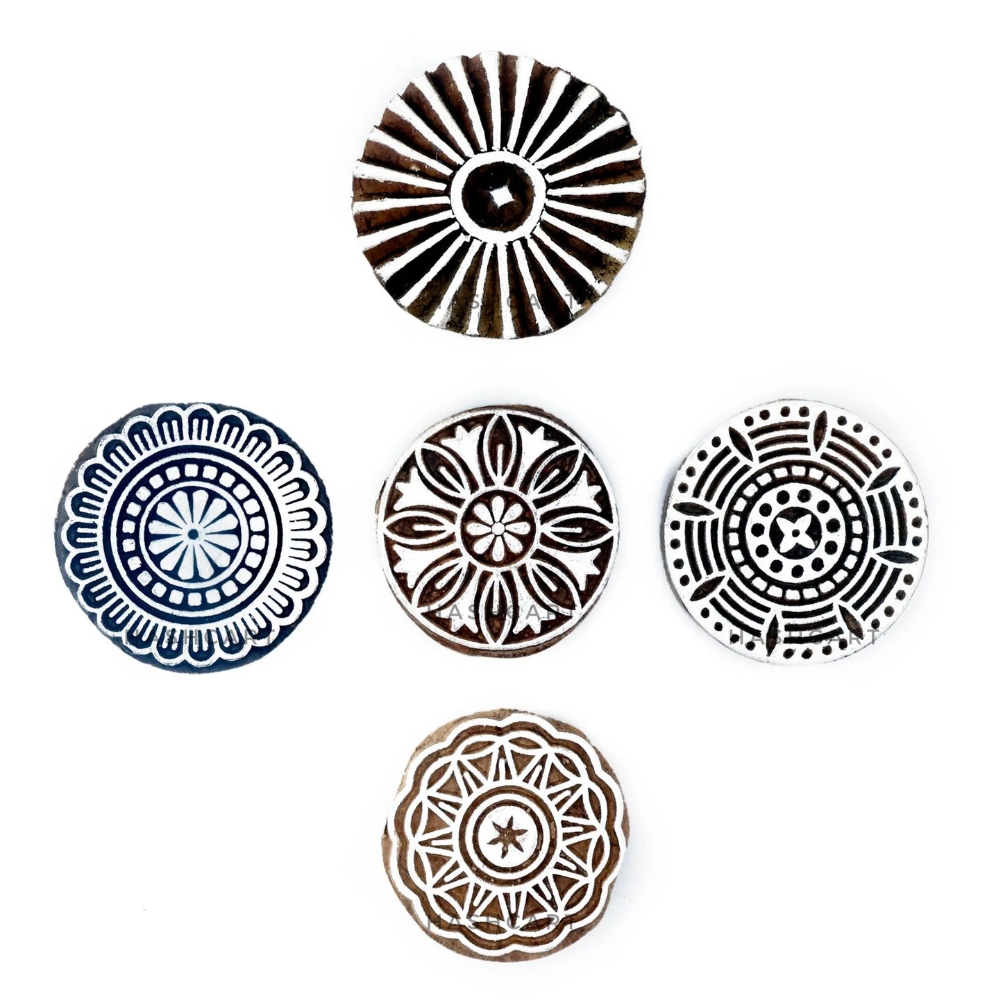 Round and Mandala Wooden Stamps DIY Kit