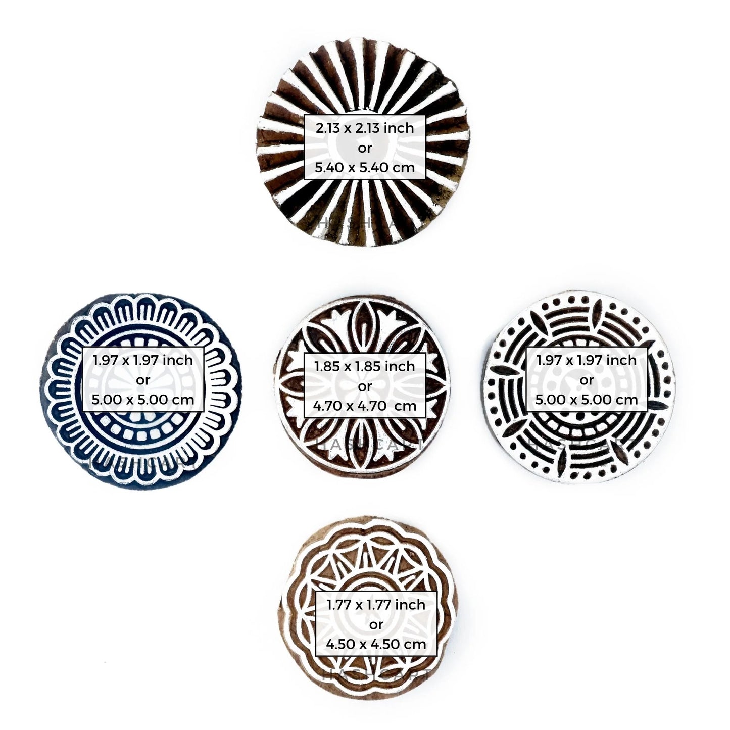 Round and Mandala Wooden Stamps DIY Kit