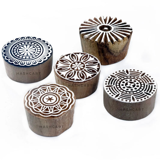 Round and Mandala Wooden Stamps DIY Kit