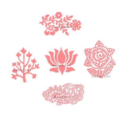 Lotus Floral Designs Printing Stamps